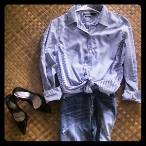 Markle it! Striped button down shirt - Never Worn